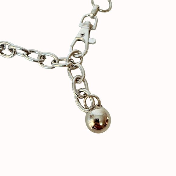 Cj Banks Link Chain Belt Silver Tone Size 2X/3X Edgy Statement Waist Accessory - Picture 8 of 15